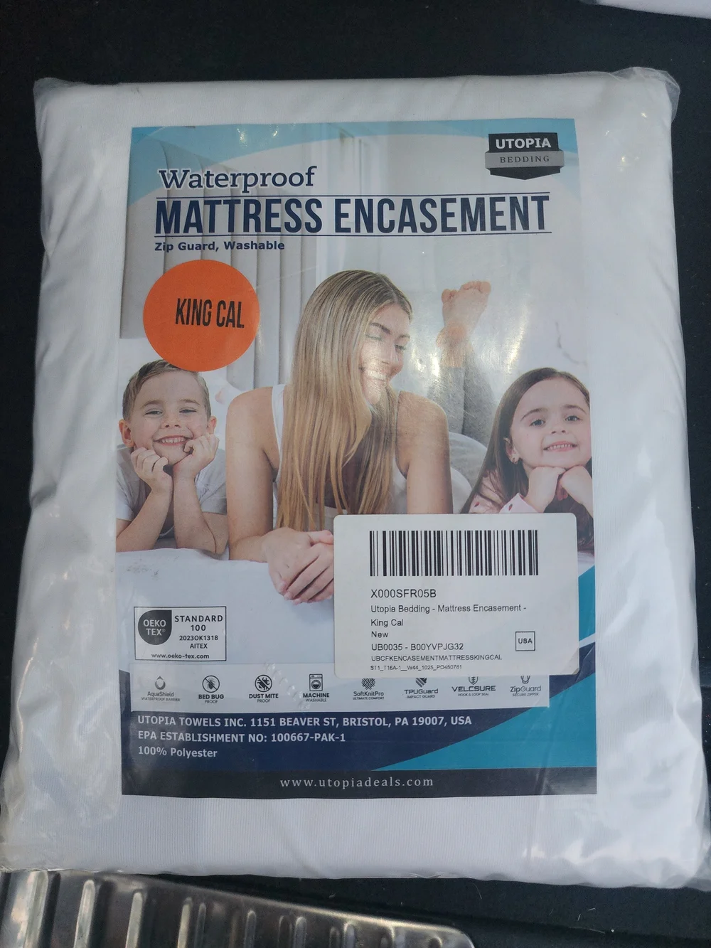 Utopia California King White Waterproof Mattress Encasement